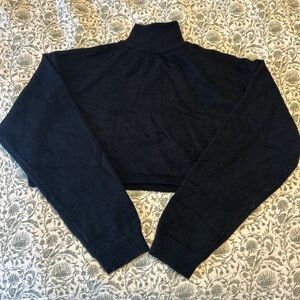 Cider Black Cowl Neck Sweater